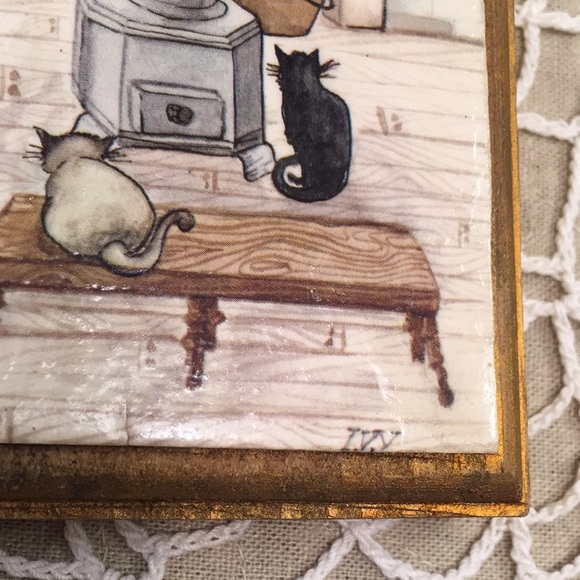 Vintage Prairie Kitchen With Cats Wooden Plaque Cottagecore - Picture 4 of 12